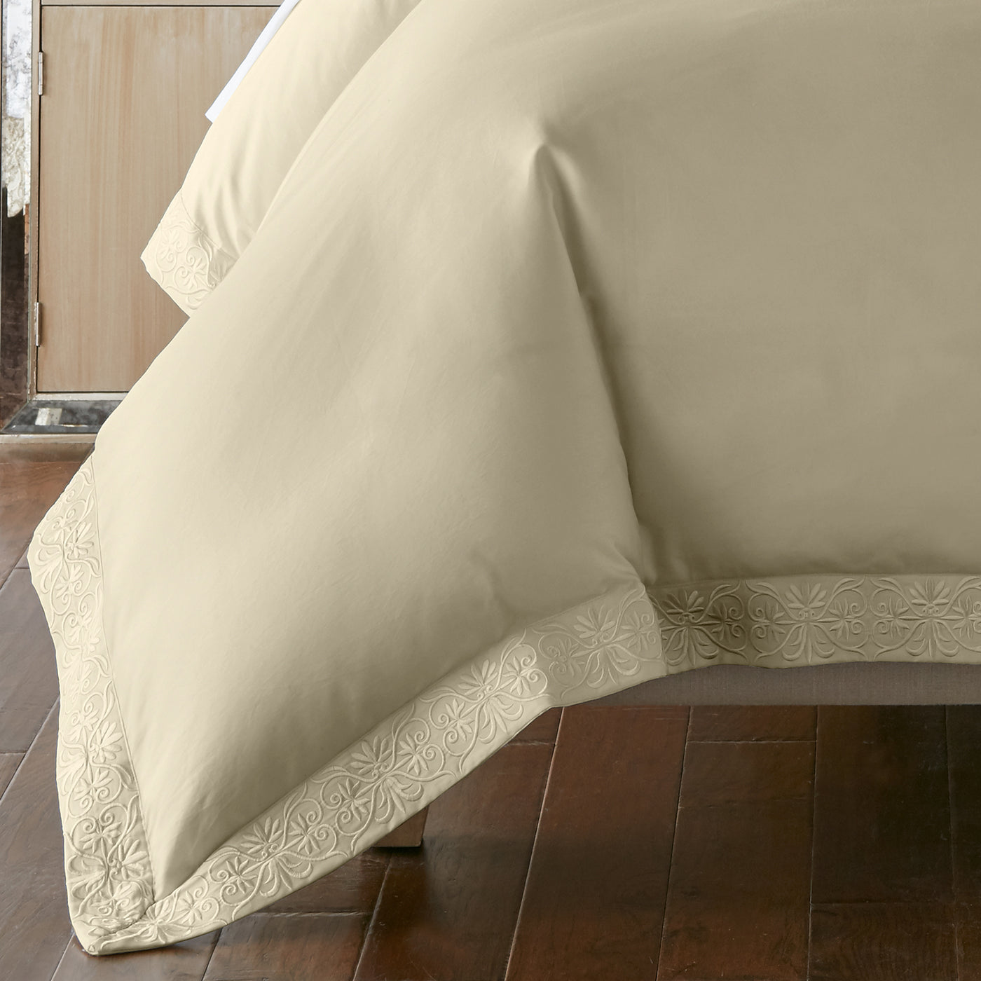 Pure Parima Egyptian Cotton Sheets Ariane Duvet Cover Set | 100% Giza Egyptian Cotton#color_tan