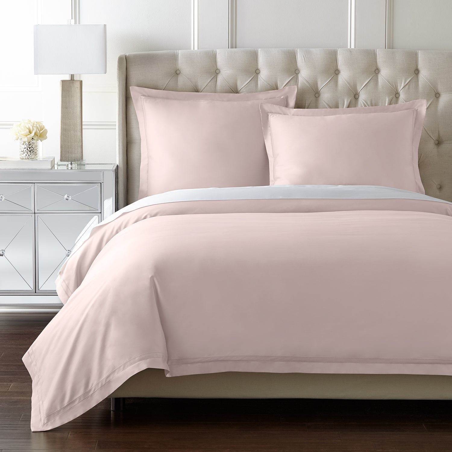 Pure Parima Egyptian Cotton Sheets Yalda Duvet Cover Set#color_soft-peach