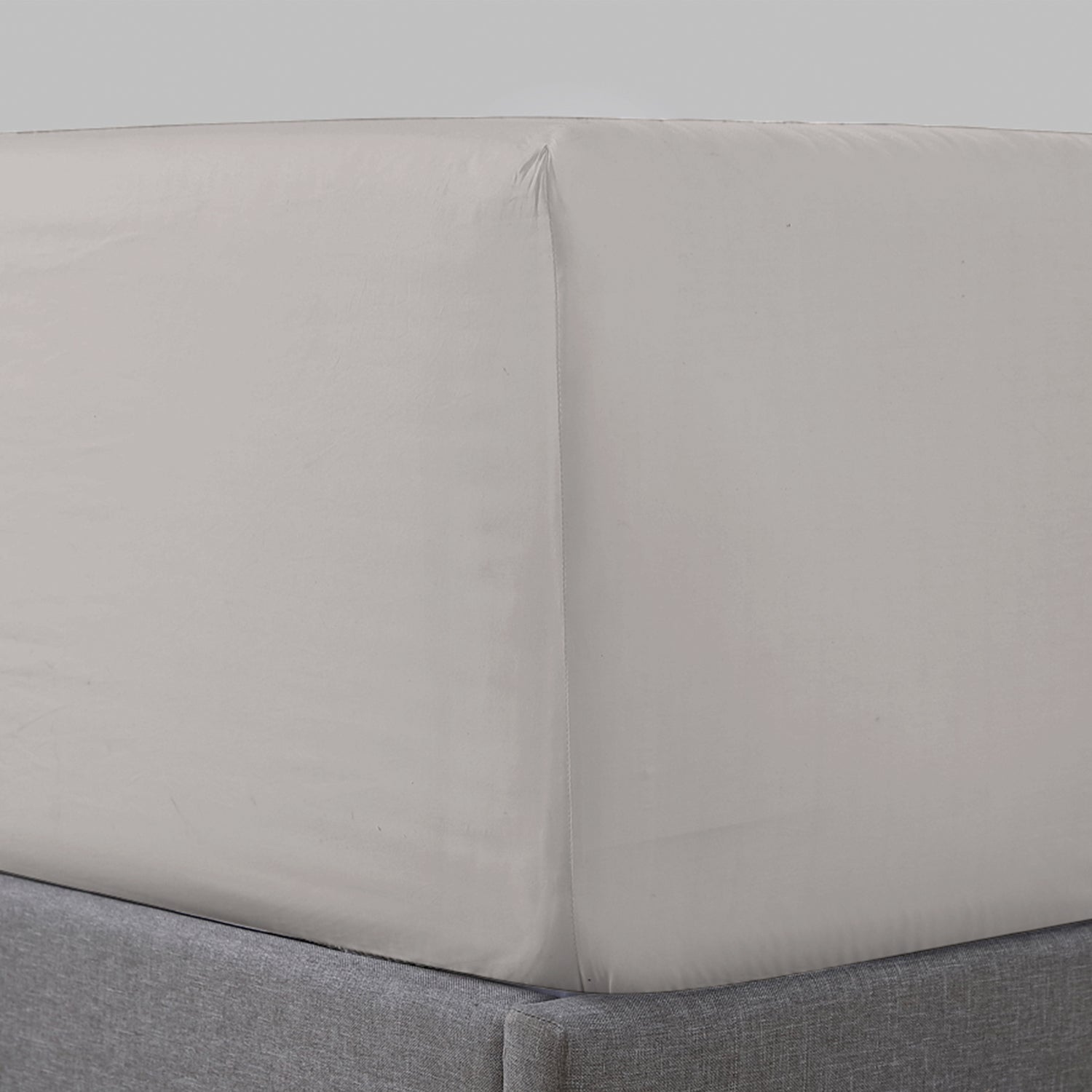Pure Parima Egyptian Cotton Sheets Sateen Fitted Sheet#color_grey