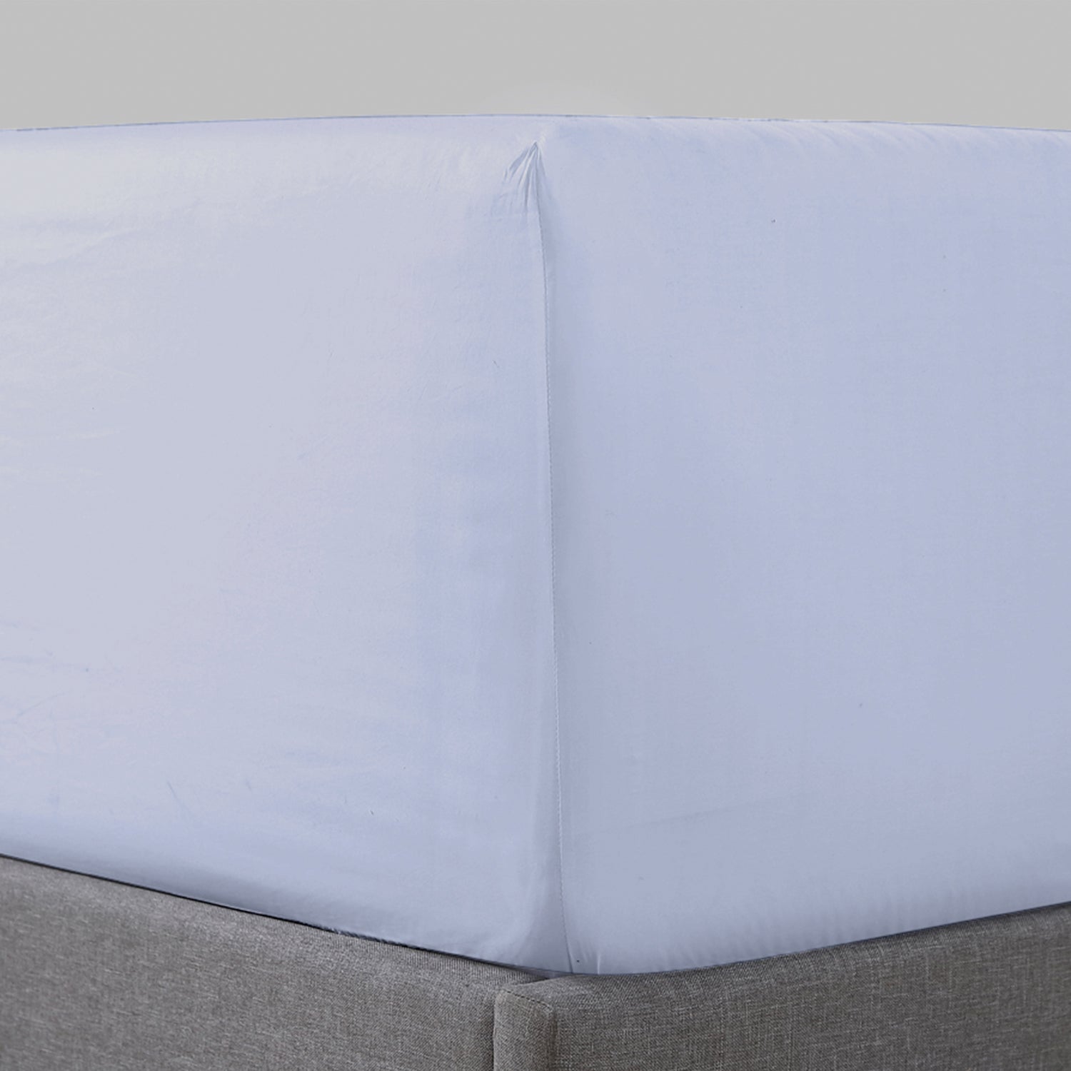 Pure Parima Egyptian Cotton Sheets Sateen Fitted Sheet#color_icy-blue