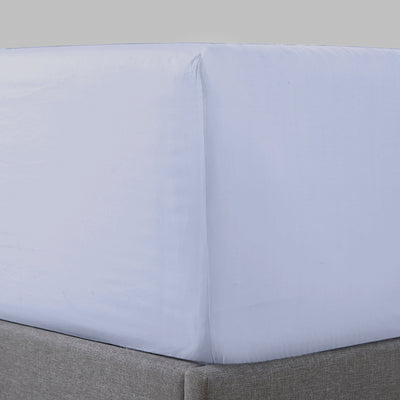 Pure Parima Egyptian Cotton Sheets Sateen Fitted Sheet#color_icy-blue