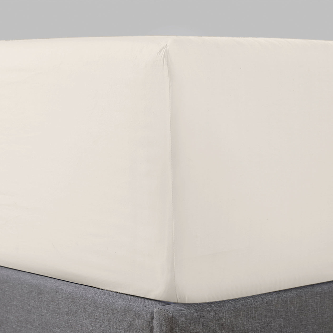 Pure Parima Egyptian Cotton Sheets Sateen Fitted Sheet#color_ivory