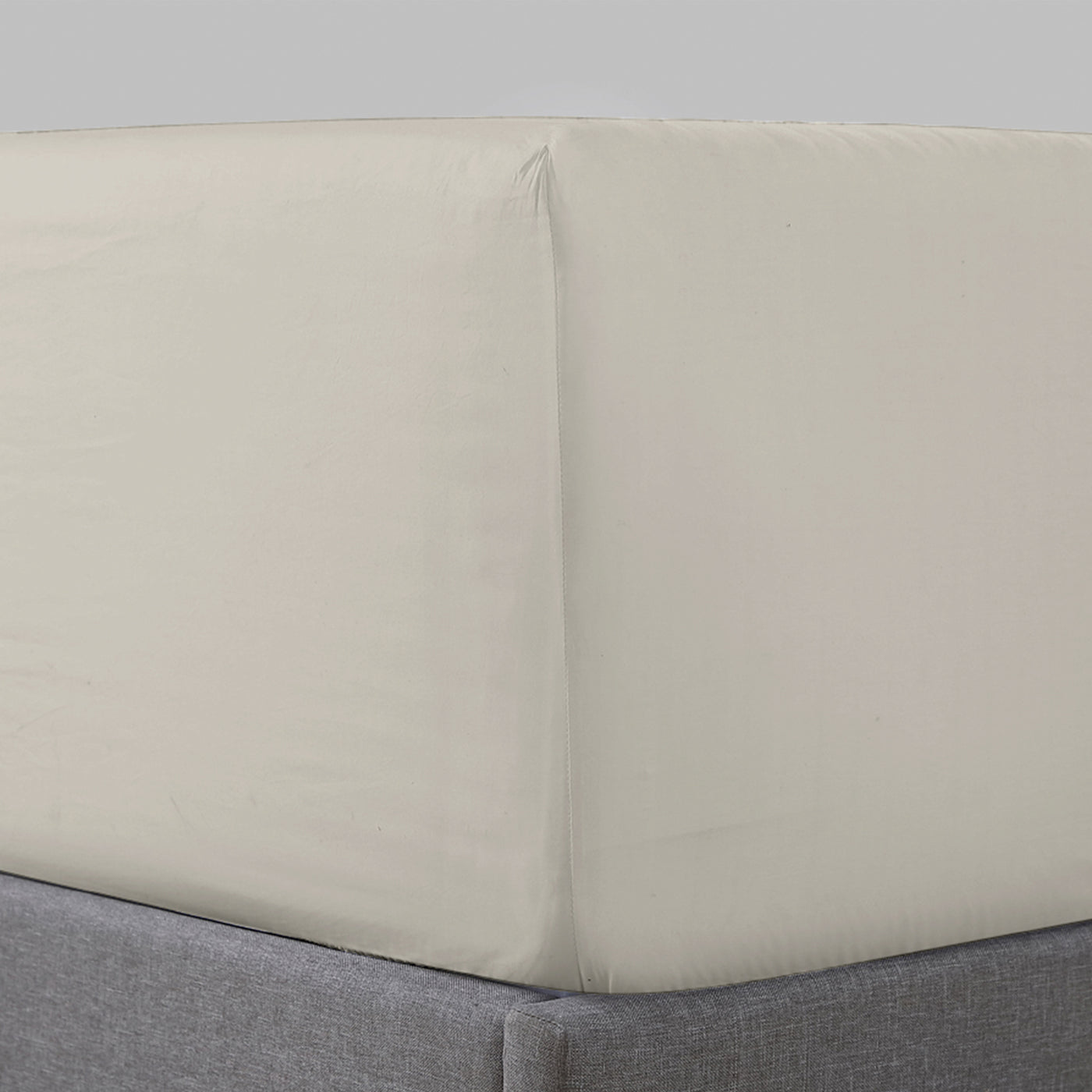Pure Parima Egyptian Cotton Sheets Sateen Fitted Sheet#color_linen