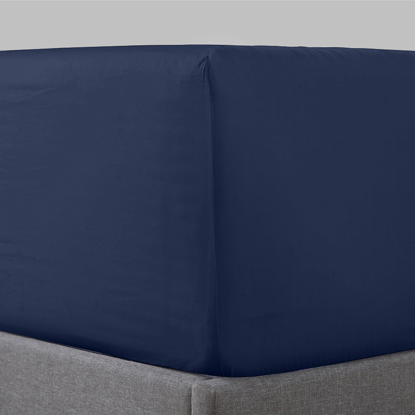 Pure Parima Egyptian Cotton Sheets Sateen Fitted Sheet#color_midnight
