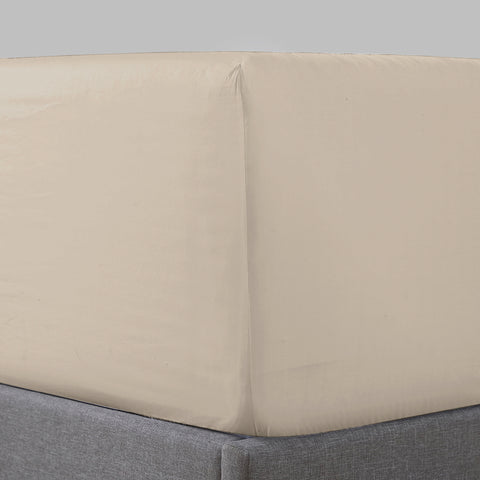 Pure Parima Egyptian Cotton Sheets Sateen Fitted Sheet#color_tan