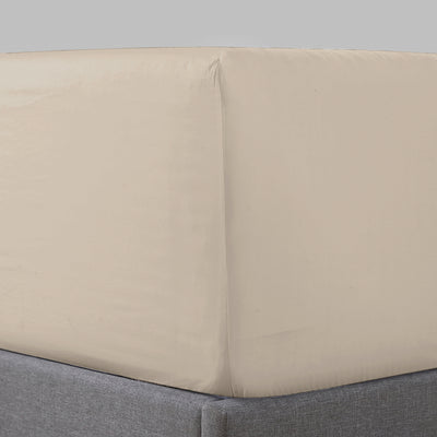 Pure Parima Egyptian Cotton Sheets Sateen Fitted Sheet#color_tan