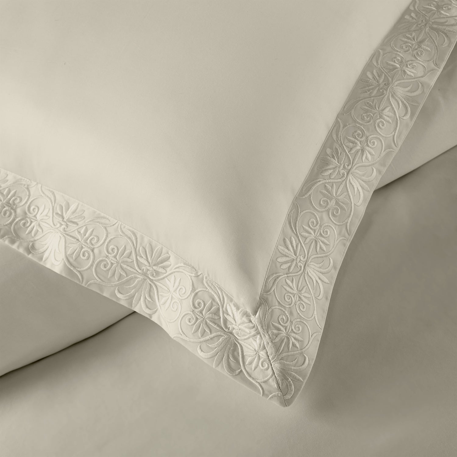 Pure Parima Egyptian Cotton Sheets Ariane Duvet Cover Set | 100% Giza Egyptian Cotton#color_linen