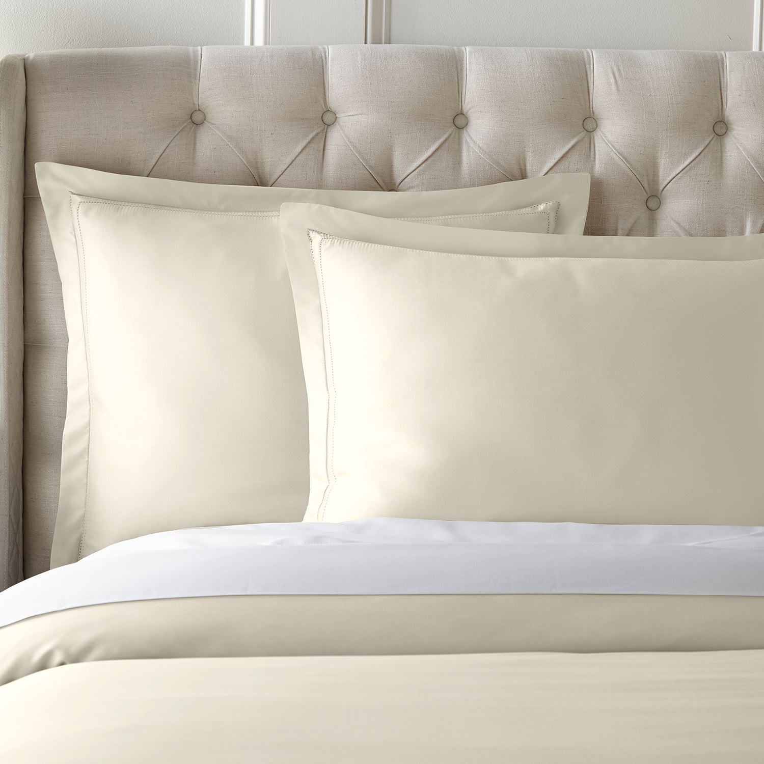 Pure Parima Egyptian Cotton Sheets Yalda Duvet Cover Set | 100% Giza Egyptian Cotton#color_ivory