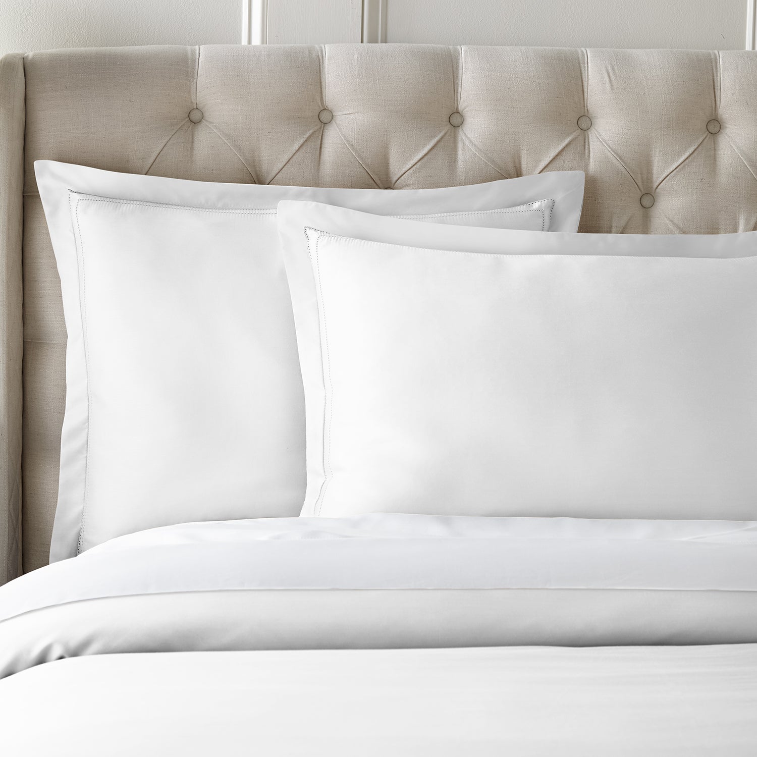 Pure Parima Egyptian Cotton Sheets Yalda Duvet Cover Set | 100% Giza Egyptian Cotton#color_white