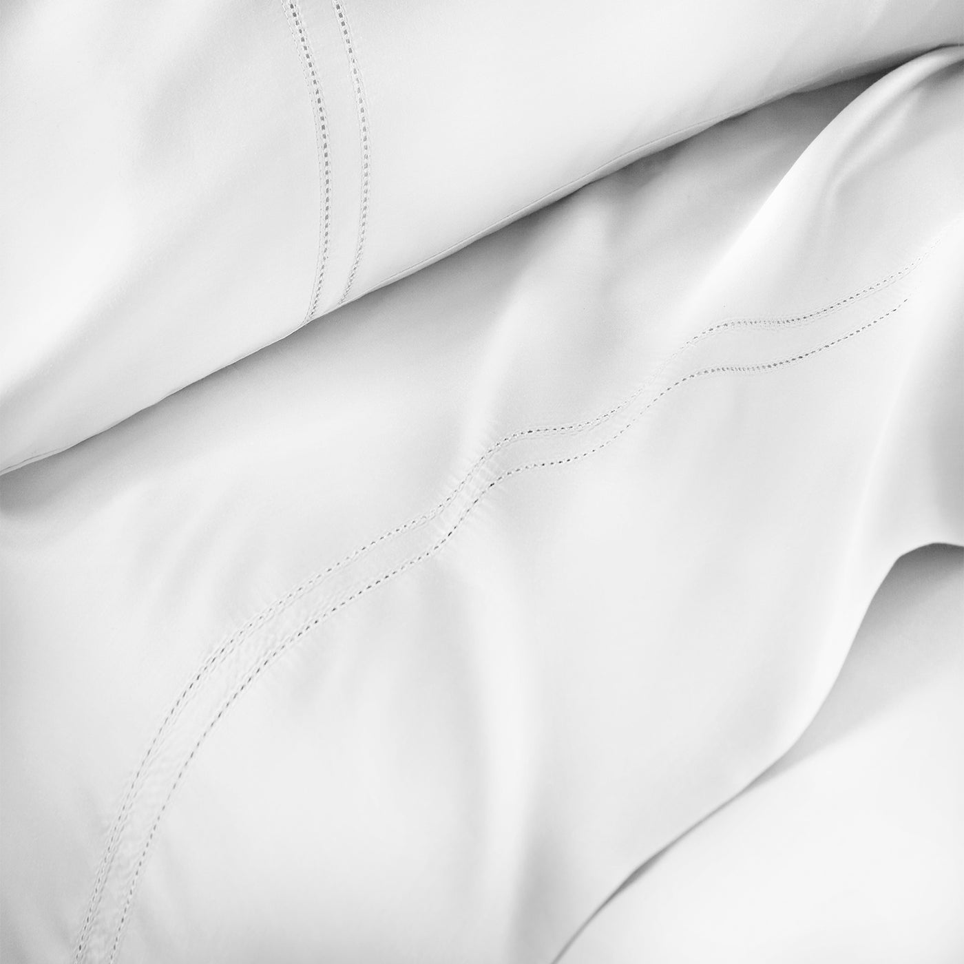Pure Parima Egyptian Cotton Sheets Yalda Sheet Set | 100% Giza Egyptian Cotton#color_white