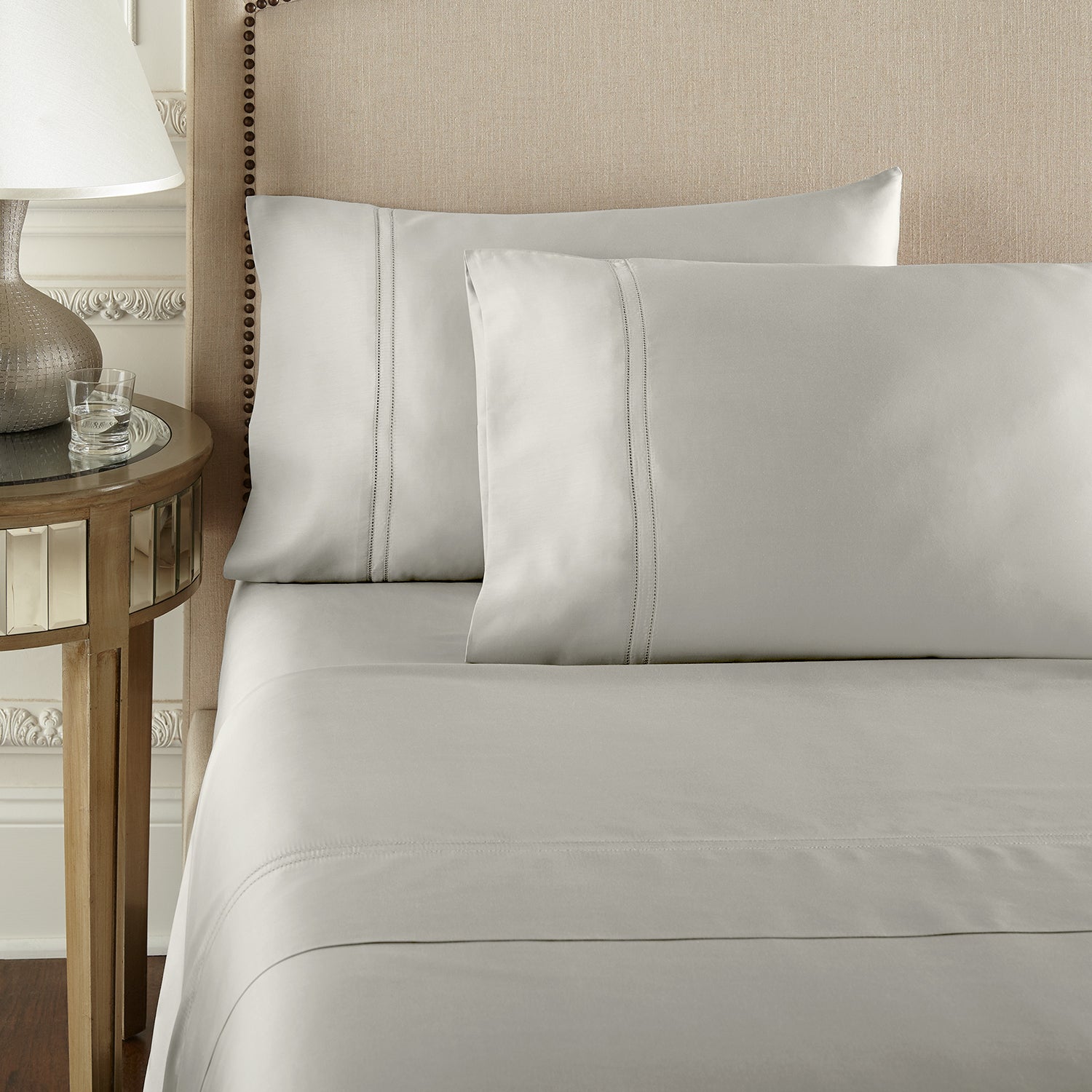 Pure Parima Egyptian Cotton Sheets Yalda Sheet Set | 100% Giza Egyptian Cotton#color_linen