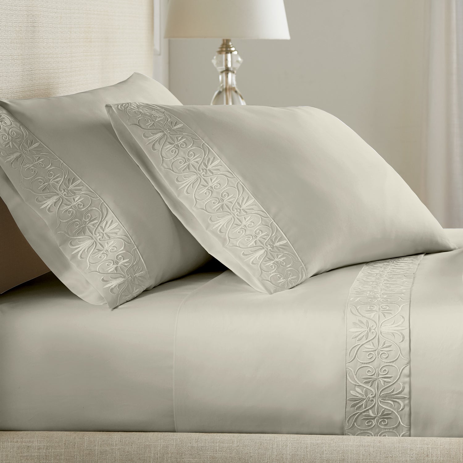Pure Parima Egyptian Cotton Sheets Ariane Sheet Set | 100% Giza Egyptian Cotton#color_linen