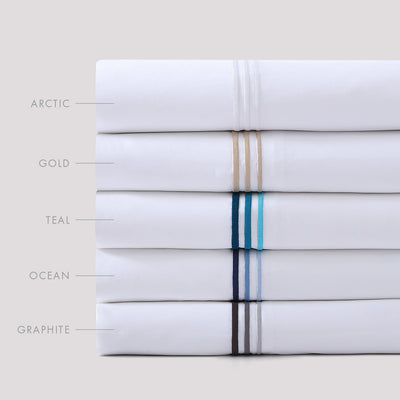 Pure Parima Egyptian Cotton Sheets Triple Luxe Sateen Pillowcase Set | Hotel Collection#color_arctic