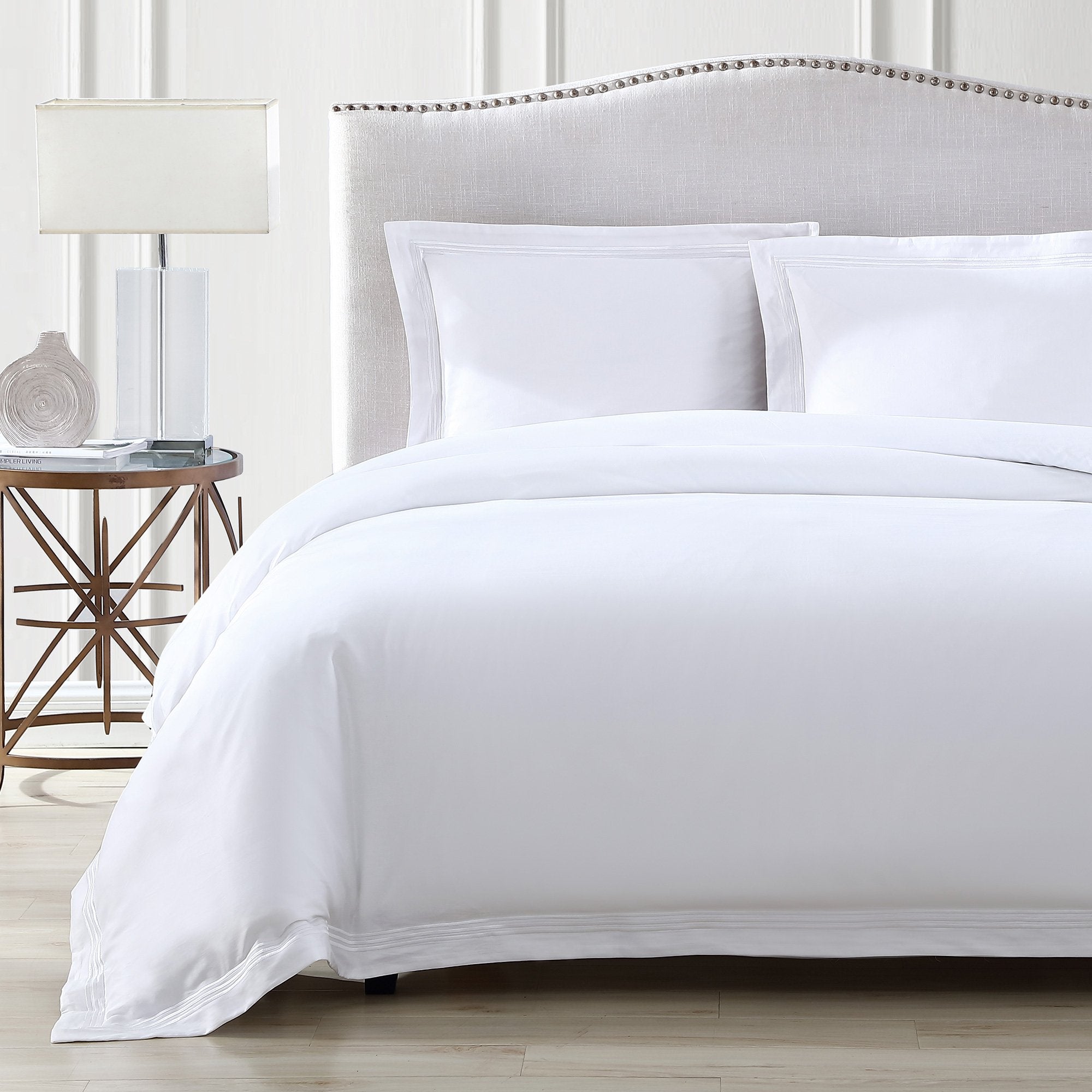 Pure Parima Egyptian Cotton Sheets Triple Luxe Sateen Duvet Cover Set#color_arctic