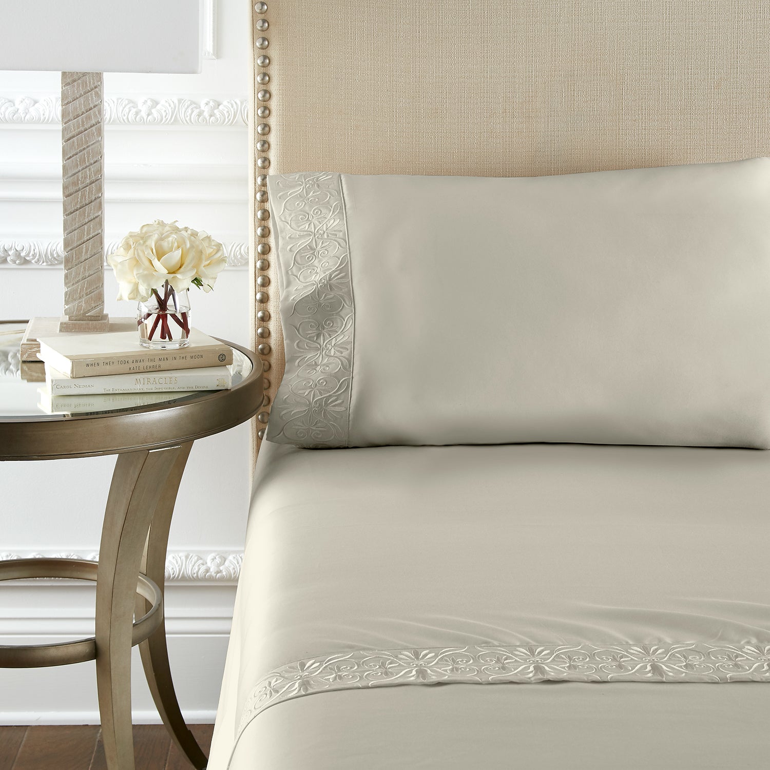 Pure Parima Egyptian Cotton Sheets Ariane Sheet Set | 100% Giza Egyptian Cotton#color_linen