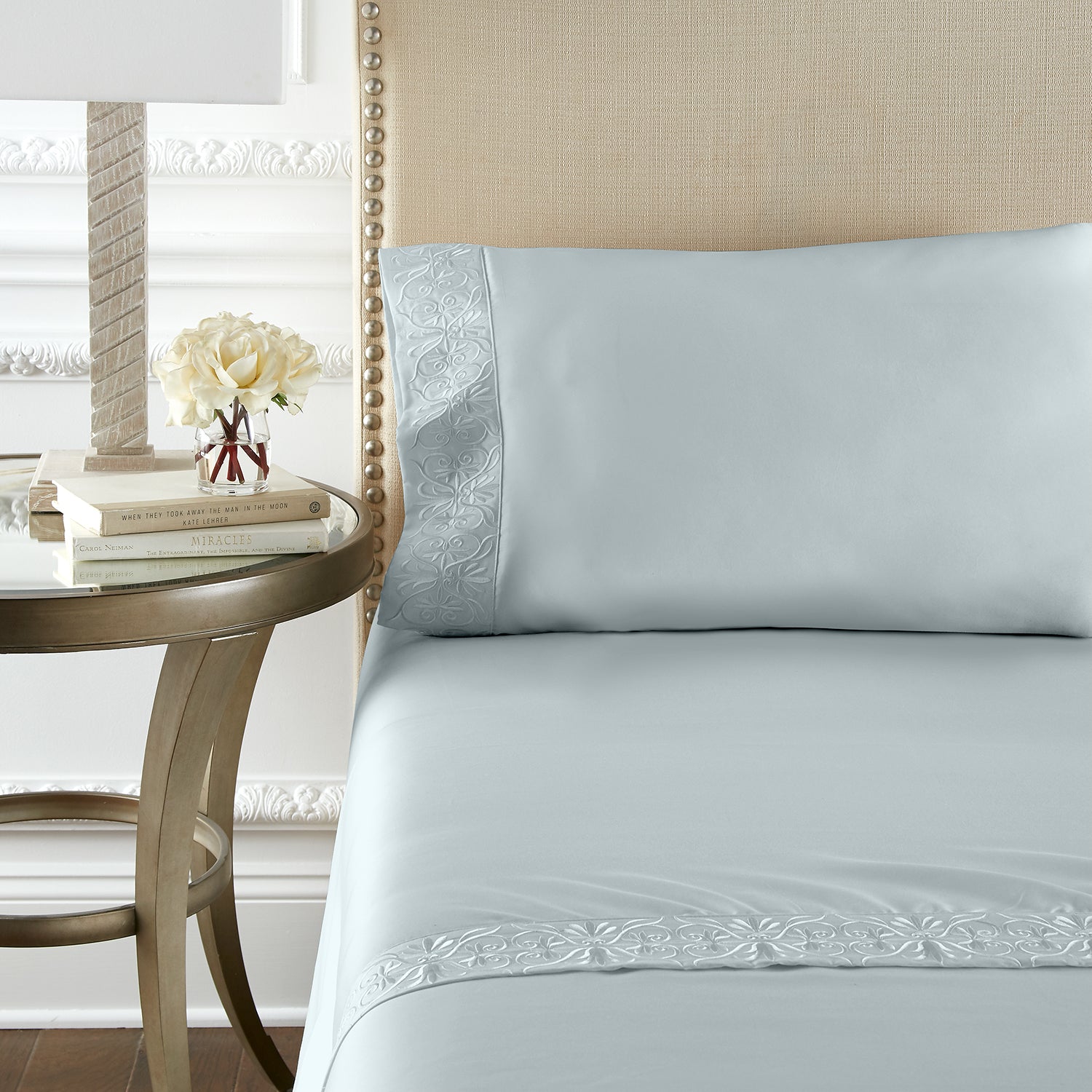 Pure Parima Egyptian Cotton Sheets Ariane Sheet Set | 100% Giza Egyptian Cotton#color_spa